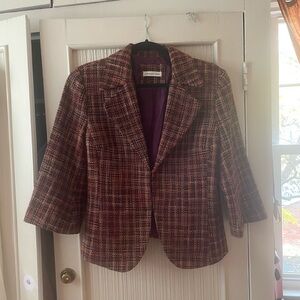 Coldwater Creek autumn tweed Blazer - Purple and Brown